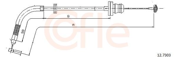 COFLE 92.12.7303 Accelerator Cable