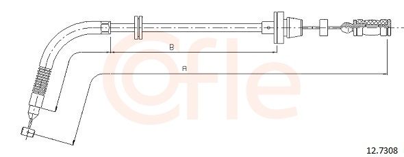 COFLE 92.12.7308 Accelerator Cable