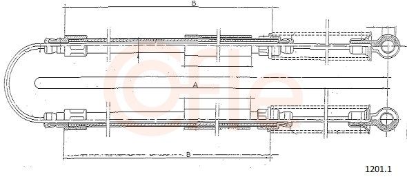 COFLE 92.1201.1 Cable Pull, parking brake