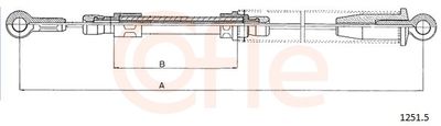 Cable Pull, parking brake COFLE 92.1251.5