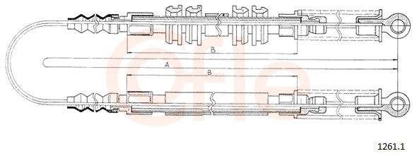 COFLE 92.1261.1 Cable Pull, parking brake