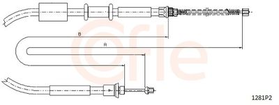 Cable Pull, parking brake COFLE 92.1281P2