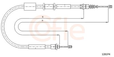 Cable Pull, parking brake COFLE 92.1281P4