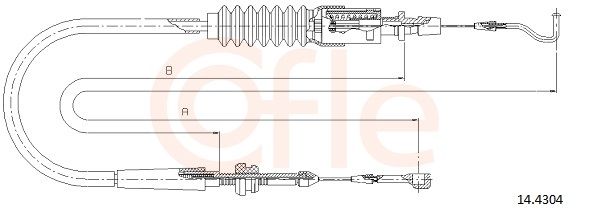 COFLE 92.14.4304 Accelerator Cable