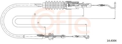 Accelerator Cable COFLE 92.14.4304