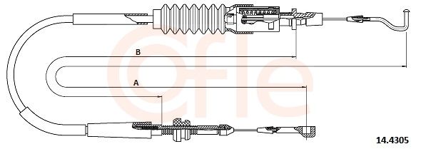 COFLE 92.14.4305 Accelerator Cable
