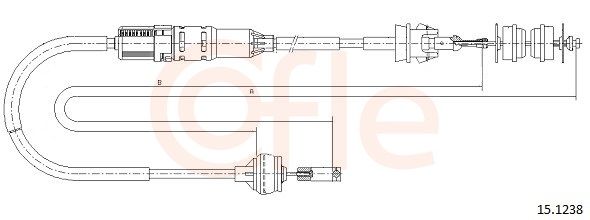 COFLE 92.15.1238 Cable Pull, clutch control