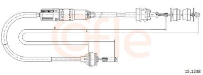 Cable Pull, clutch control COFLE 92.15.1238