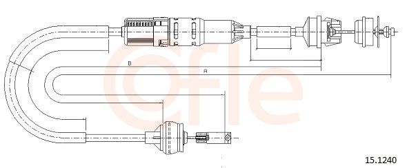 COFLE 92.15.1240 Cable Pull, clutch control
