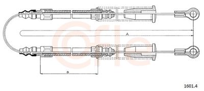 Cable Pull, parking brake COFLE 92.1601.4