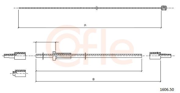 COFLE 92.1606.50 Bonnet Cable