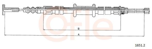 COFLE 92.1651.2 Cable Pull, parking brake