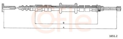 Cable Pull, parking brake COFLE 92.1651.2