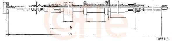 COFLE 92.1651.3 Cable Pull, parking brake