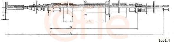 COFLE 92.1651.4 Cable Pull, parking brake