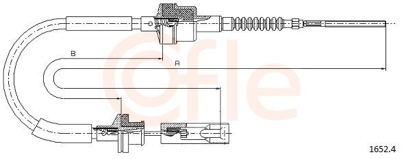 COFLE 92.1652.4 Cable Pull, clutch control