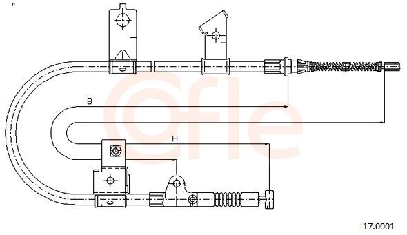 COFLE 92.17.0001 Cable Pull, parking brake