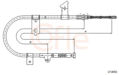 Cable Pull, parking brake COFLE 92.17.0002