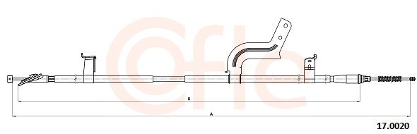COFLE 92.17.0020 Cable Pull, parking brake
