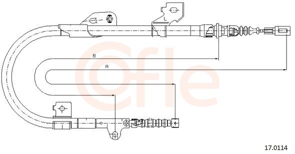 COFLE 92.17.0114 Cable Pull, parking brake