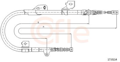 Cable Pull, parking brake COFLE 92.17.0114