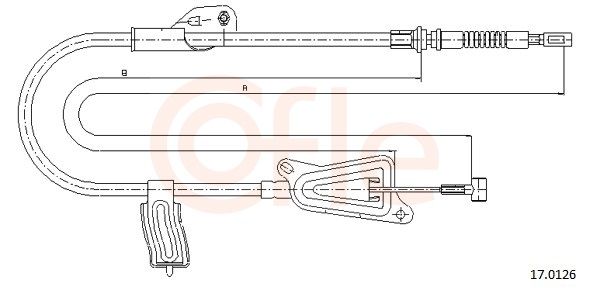 COFLE 92.17.0126 Cable Pull, parking brake