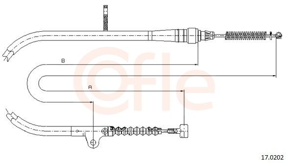 COFLE 92.17.0202 Cable Pull, parking brake