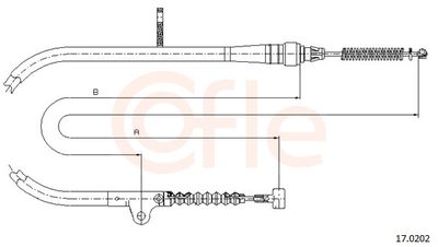 Cable Pull, parking brake COFLE 92.17.0202