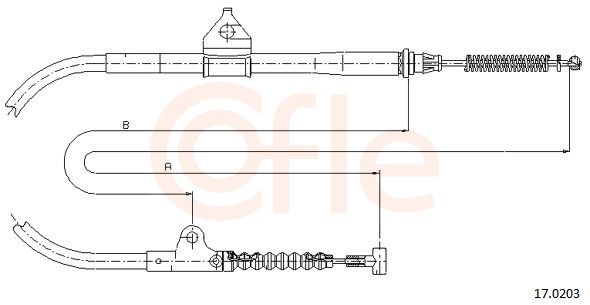 COFLE 92.17.0203 Cable Pull, parking brake