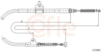 Cable Pull, parking brake COFLE 92.17.0203