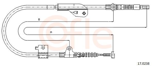 COFLE 92.17.0238 Cable Pull, parking brake