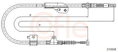 Cable Pull, parking brake COFLE 92.17.0238