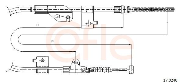 COFLE 92.17.0240 Cable Pull, parking brake