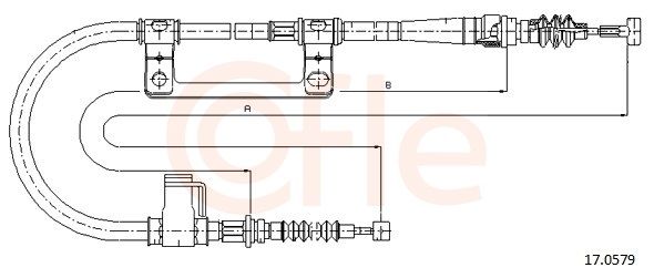 COFLE 92.17.0579 Cable Pull, parking brake