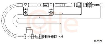 Cable Pull, parking brake COFLE 92.17.0579