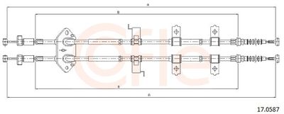Cable Pull, parking brake COFLE 92.17.0587