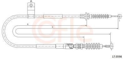 Cable Pull, parking brake COFLE 92.17.0598