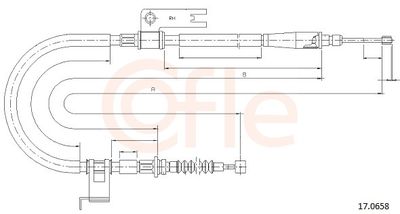 Cable Pull, parking brake COFLE 92.17.0658
