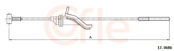 COFLE 92.17.0686 Cable Pull, parking brake