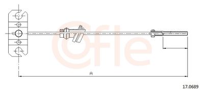 Cable Pull, parking brake COFLE 92.17.0689
