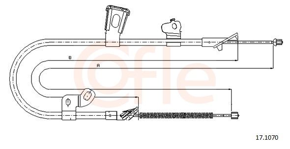 COFLE 92.17.1070 Cable Pull, parking brake