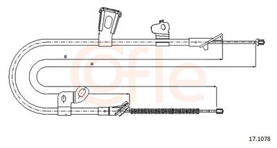 Cable Pull, parking brake COFLE 92.17.1078