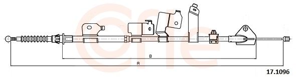 COFLE 92.17.1096 Cable Pull, parking brake