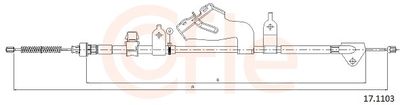 Cable Pull, parking brake COFLE 92.17.1103