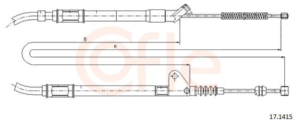 COFLE 92.17.1415 Cable Pull, parking brake