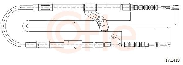 COFLE 92.17.1419 Cable Pull, parking brake
