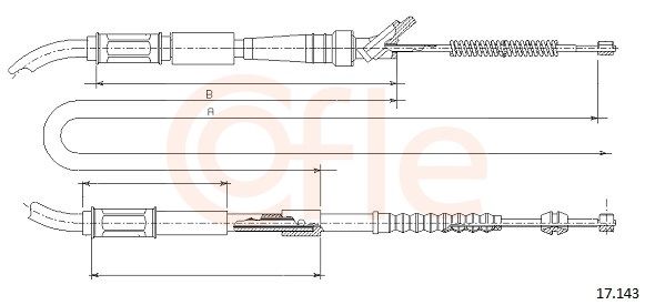 COFLE 92.17.143 Cable Pull, parking brake