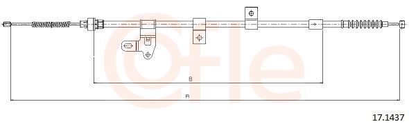 COFLE 92.17.1437 Cable Pull, parking brake