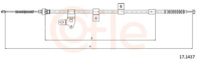 Cable Pull, parking brake COFLE 92.17.1437