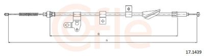 Cable Pull, parking brake COFLE 92.17.1439